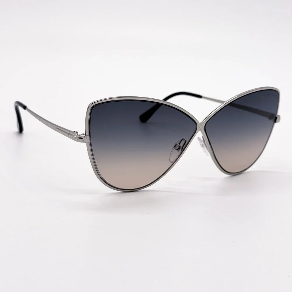 NEW TOM FORD TF569 16B SILVER WOMEN SUNGLASSES ELISE-02 FT0569/S 16B EYEWEAR - Picture 3 of 11